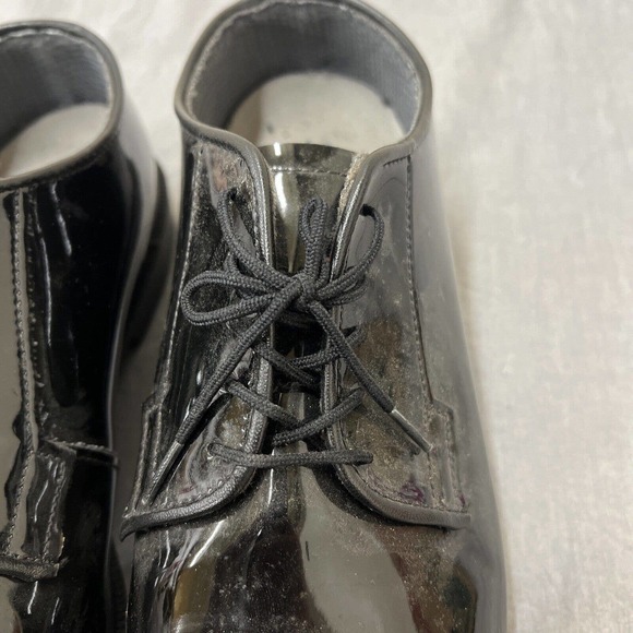 Bates Military Uniform Shoes Oxfords Shiny Black Vibram Patent Leather 9E Chrty main image 5